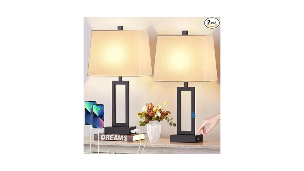 Amazon deal: 23 5 Touch Control Table Lamps Set Of 2 Bedside