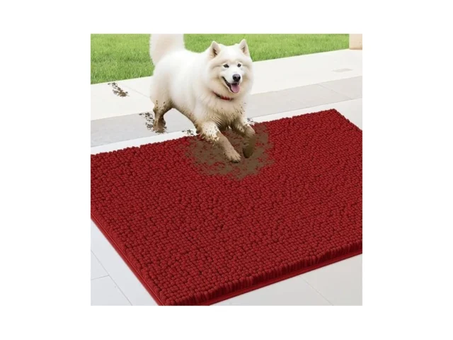 Dog Door Mats For Muddy Paws Chenille Absorbent Dog…