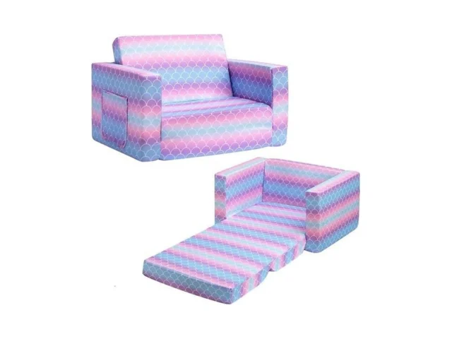 Alimorden 2-in-1 Flip Out Comfy Toddler Couch…
