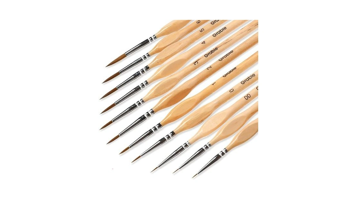 Amazon deal: Grabie Paint Brush Set 11 Pcs Miniature Brushes Fo
