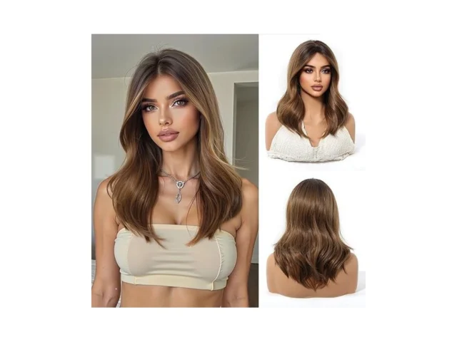 Cemuto Short Wavy Honey Blonde Wig For Women…