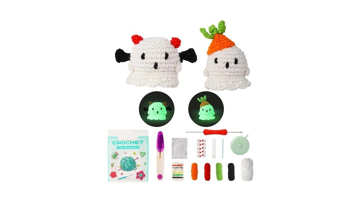 Amazon deal: Gozato Crochet Kit For Beginners 2pcs Halloween...