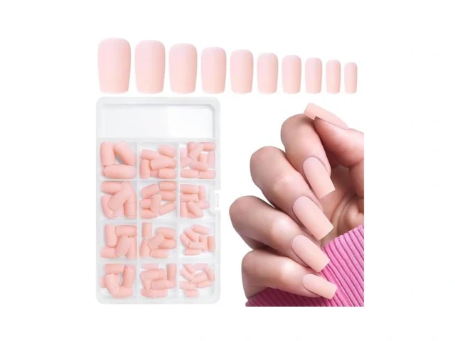 Luckforever 240pc Matte Square Press On Nails…