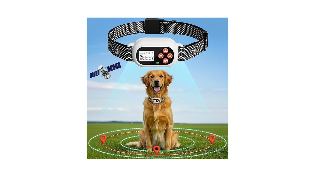 Amazon deal: Gps Wireless Electric Dog Fence System Pet Collar.