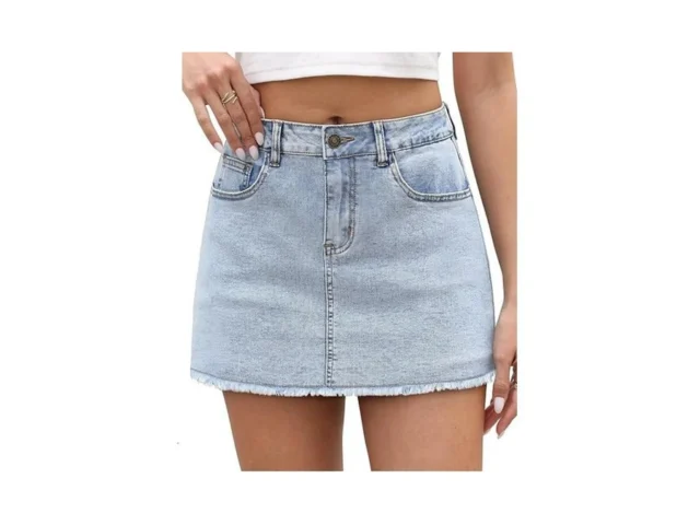 Kdf Denim Skort For Women High Waisted Denim Mini…