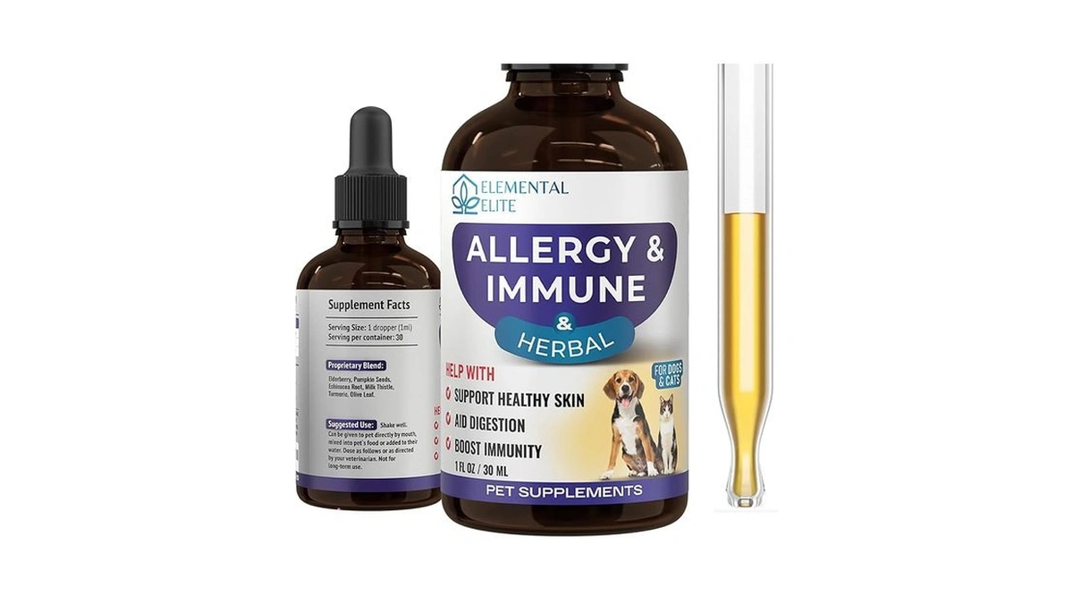 Amazon deal: Eduzebra Allergy Relief Drops For Dogs Cats Natura