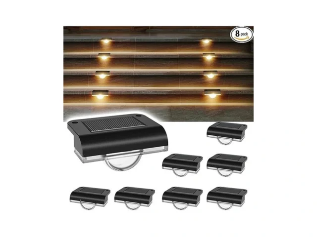 Agotd Solar Stair Lights Outdoor Waterproof 8 Pack…