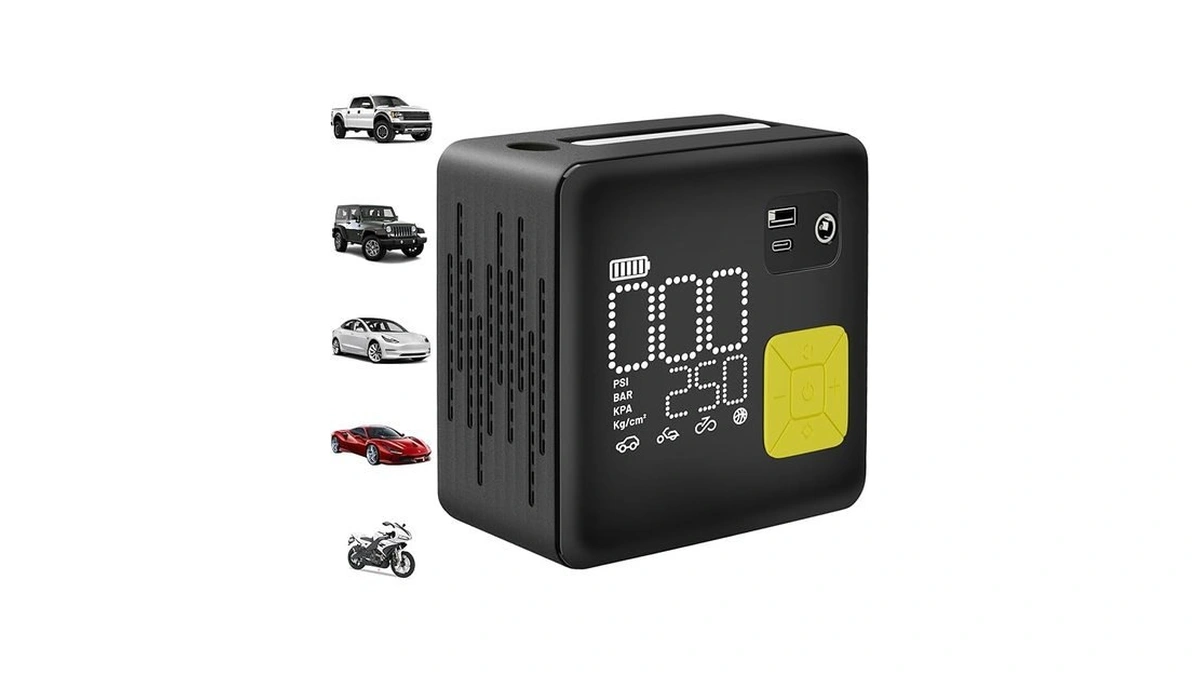 Amazon deal: Tire Inflator Portable Air Compressor 3x Fast Dual