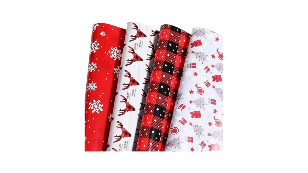 Amazon deal: Ulmasinn Christmas Wrapping Paper Holiday Woodland