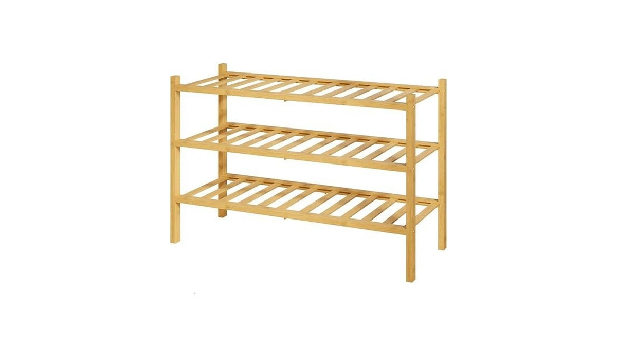 Amazon deal: Kitsure Bamboo Wooden Shoe Rack For Closet -...