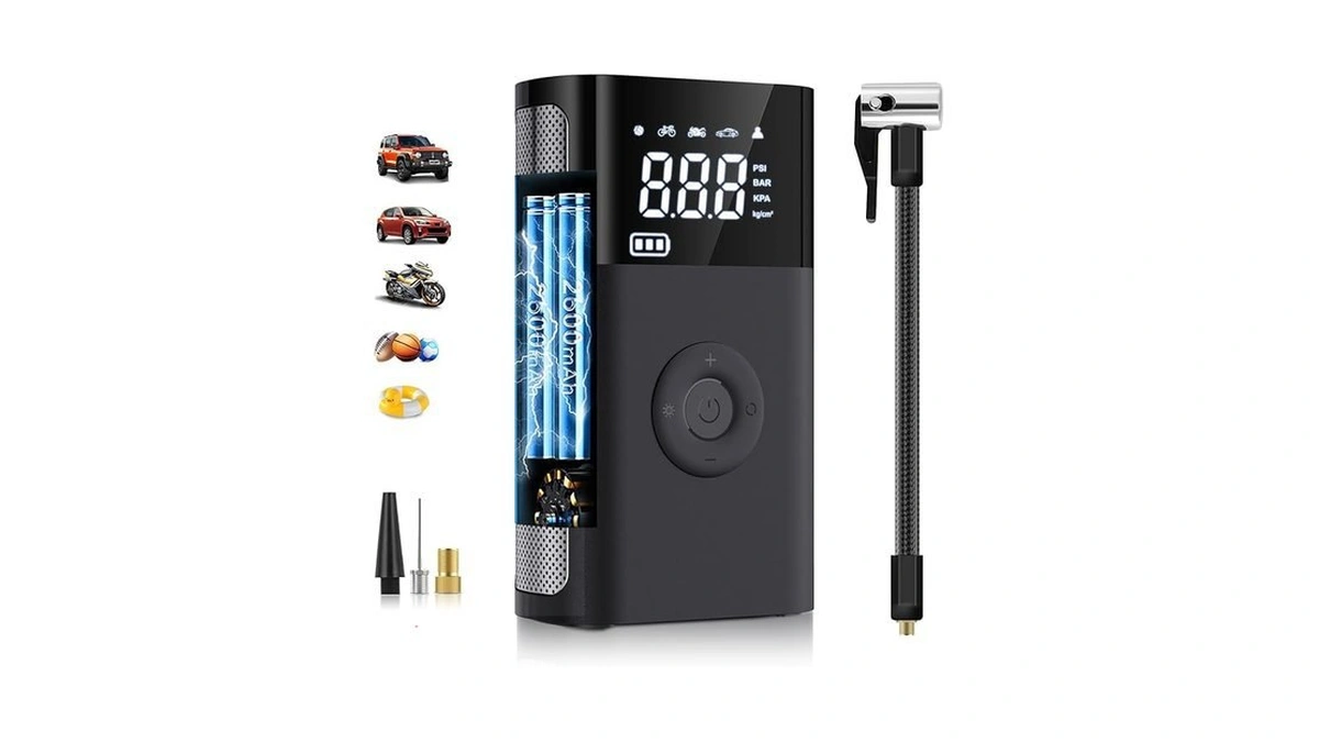 Amazon deal: Tire Inflator Portable Air Compressor 150psi...
