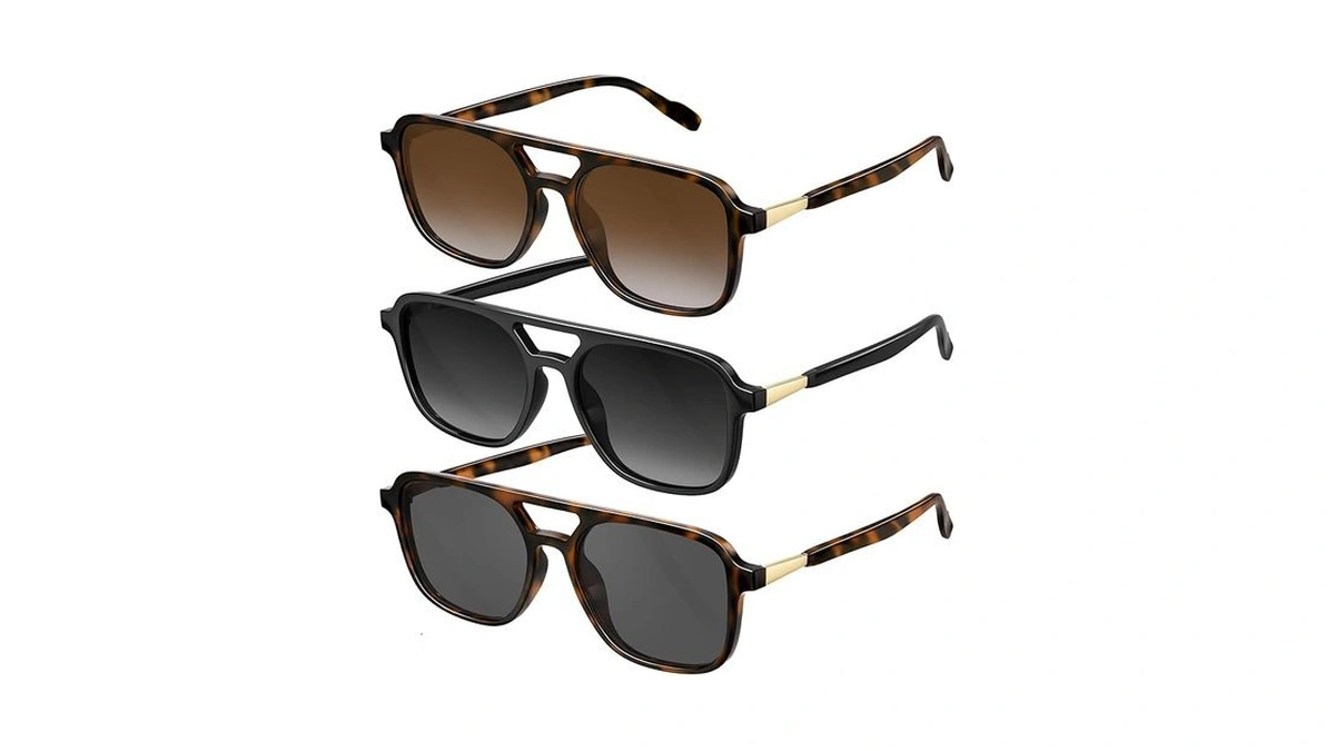 Amazon deal: Konqkin Retro Aviator Sunglasses For Women Men...