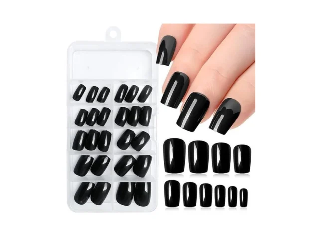 Luckforever 120pc Medium Press On Nails Square Fake…