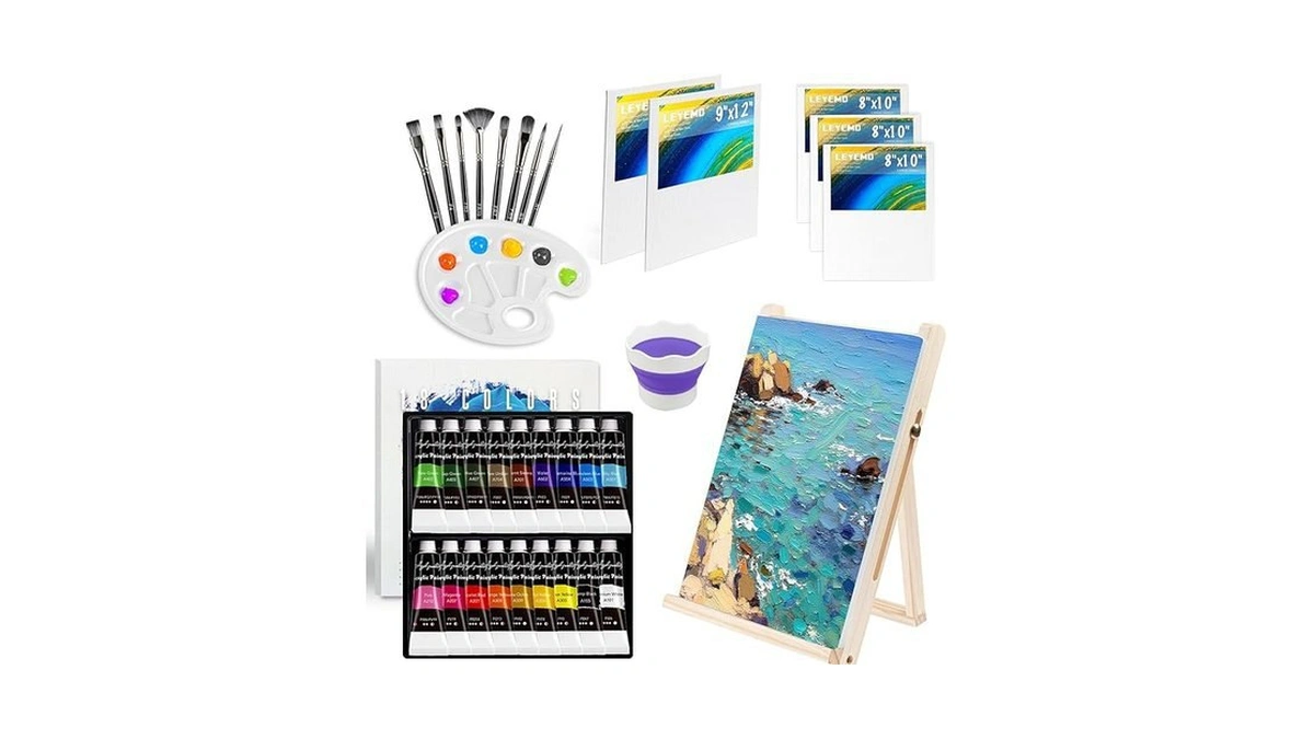 Amazon deal: Leyemo Paint Set Painting Kit Acrylic Paint Sets..