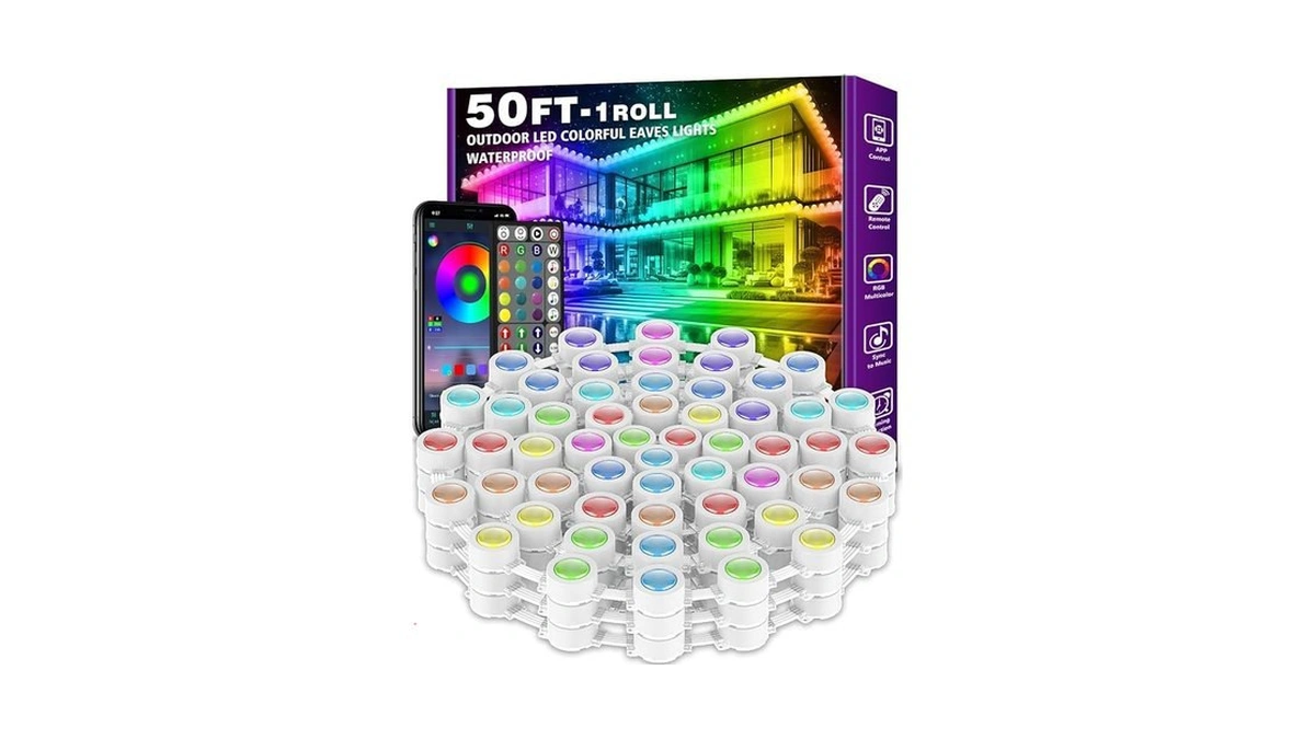 Amazon deal: Fbz 50ft Permanent Outdoor Rgb Lights - Ip67...