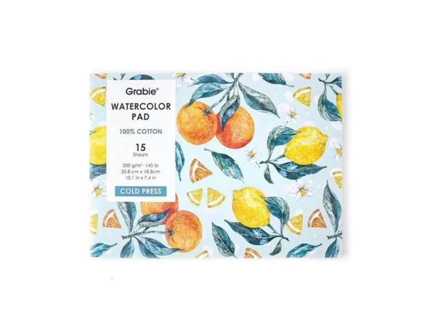 Grabie Watercolor Paper Pad 100 Cotton 15 Sheets B5…