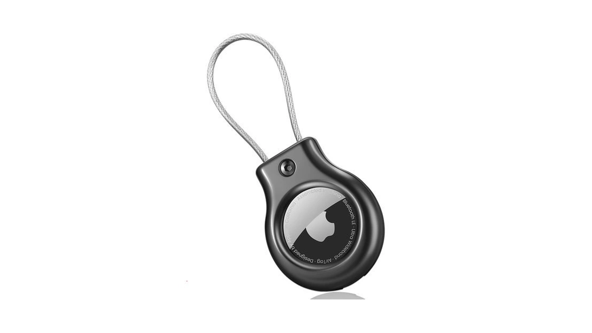 Amazon deal: All Metal Air Tag Holder With Wire Cable Secure...