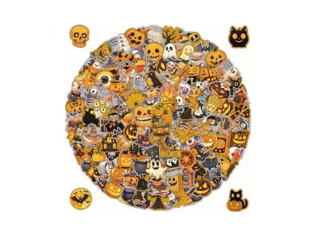 200 Pcs Halloween Stickers Halloween Vinyl Stickers…