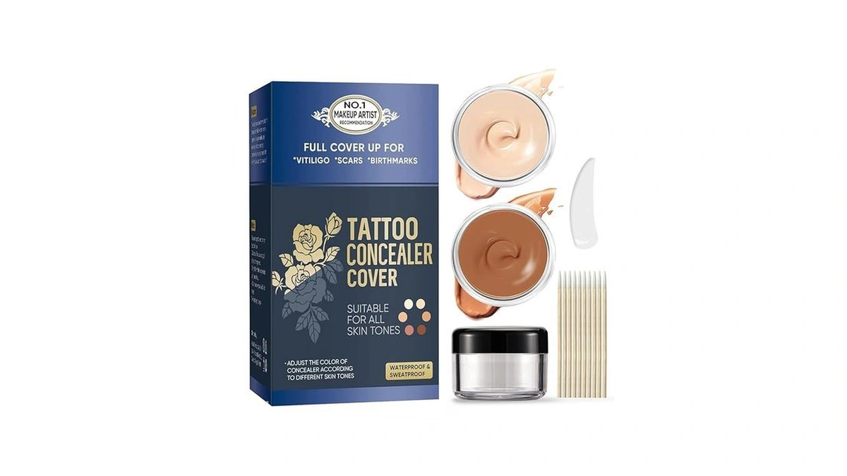 Amazon deal: Tattoo Cover Up Makeup 2 Colors Sweatproof...