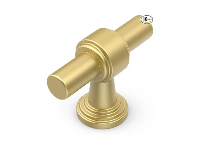 9build 10 Pack Gold Kitchen Cabinet Knobs Modern…