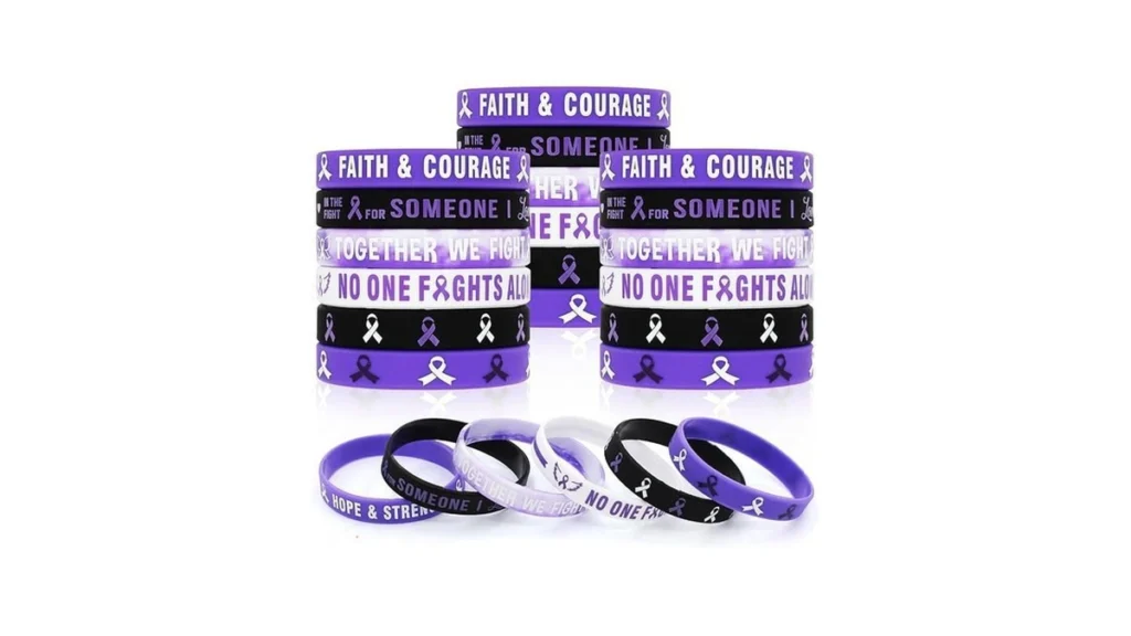 Amazon deal: Purple Ribbon Awareness Accessories 30pcs Bulk...