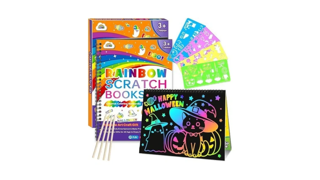 Amazon deal: Zmlm Scratch Paper Art Craft 2 Pack Rainbow Scratc