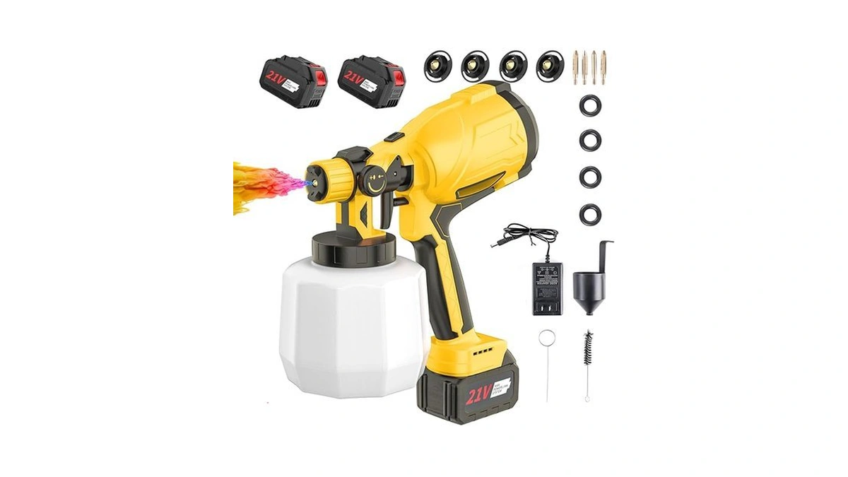 Amazon deal: Cordless Paint Sprayer 2 21v 4 0ah Batteries Paint