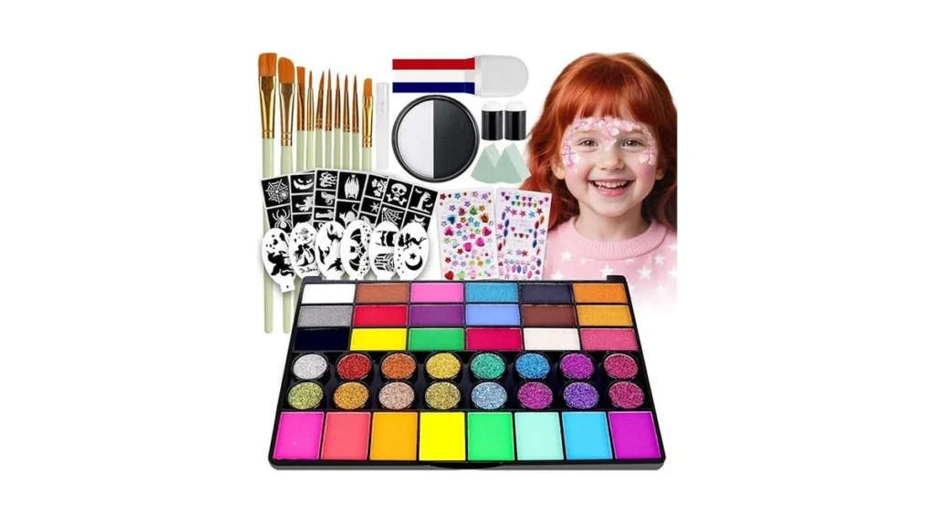 Amazon deal: K Kernowo Face Painting Kit For Kids - 42 Colors..