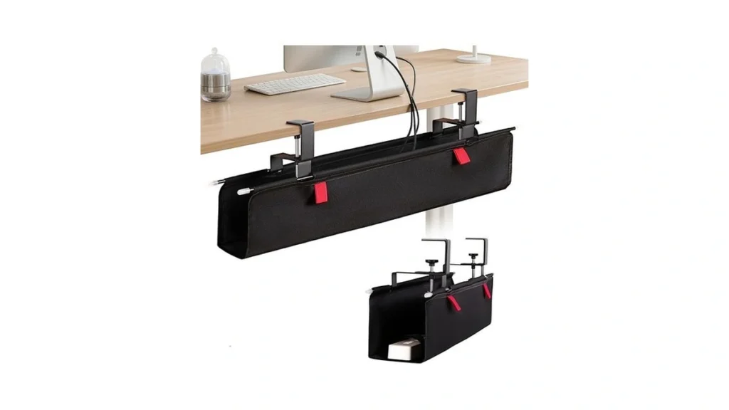 Amazon deal: No Drill Under Desk Cable Management Tray 28 Cord.