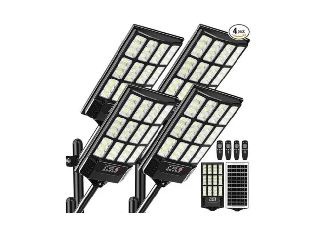 4 Pack Solar Street Lights Outdoor Flood Light With…