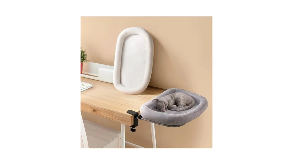 Amazon deal: Cat Desk Bed Cat Desk Perch With 2 Replaceable...