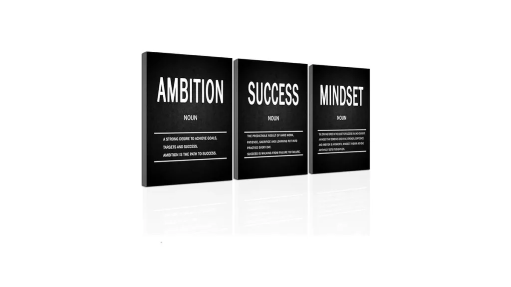 Amazon deal: Motivational Office Wall Art - Ambition Mindset...