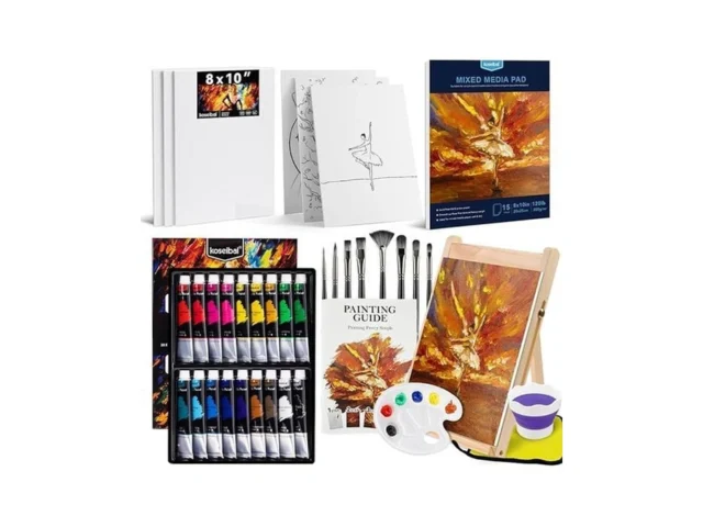 Koseibal Acrylic Paint Set For Adults Kids – 37pcs…