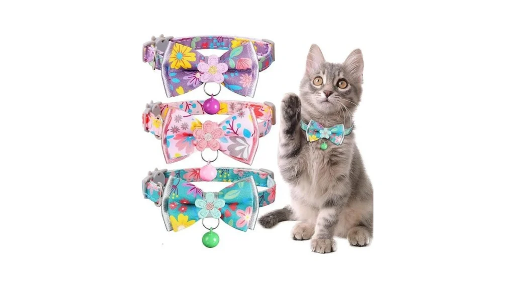 Amazon deal: Cat Collar Breakaway Hyqhyx Floral Kitten Collar..