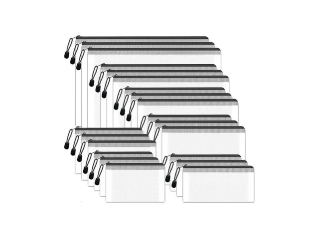 Chif Hauth 21pcs Plastic Mesh Zipper Pouch Bags…