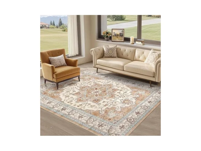 Eseoe Washable 6×9 Area Rugs Soft Large Vintage Low…