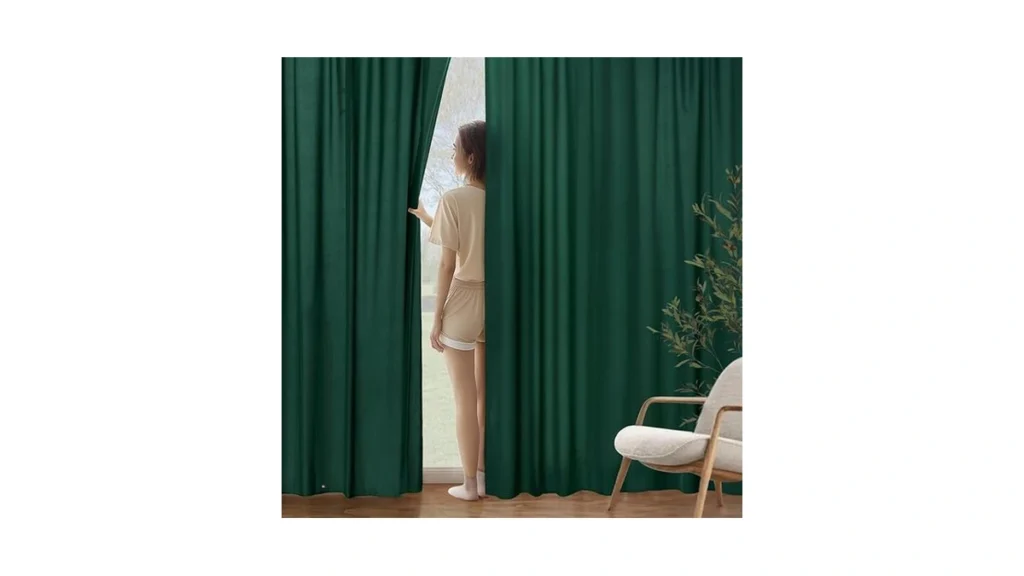 Amazon deal: Miulee Hunter Green Privacy Sheer Curtains That Le