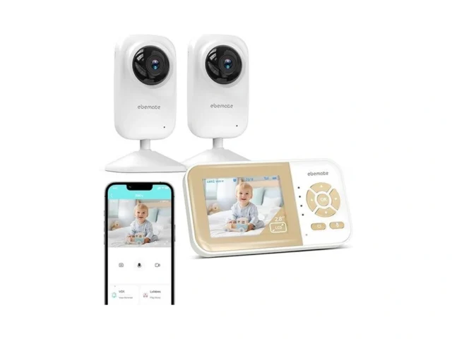 Ebemate Video Baby Monitor With Two Camera 2 8 Lcd…
