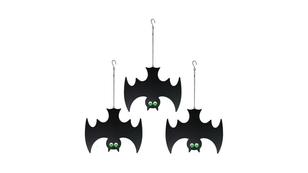 Amazon deal: Bvlfook Metal Bats Hanging Decor Halloween...