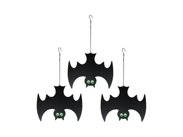Bvlfook Metal Bats Hanging Decor Halloween…