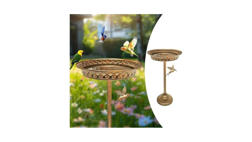Amazon deal: Solvify Bird Bath For Outside 10 6 Dia Small Metal