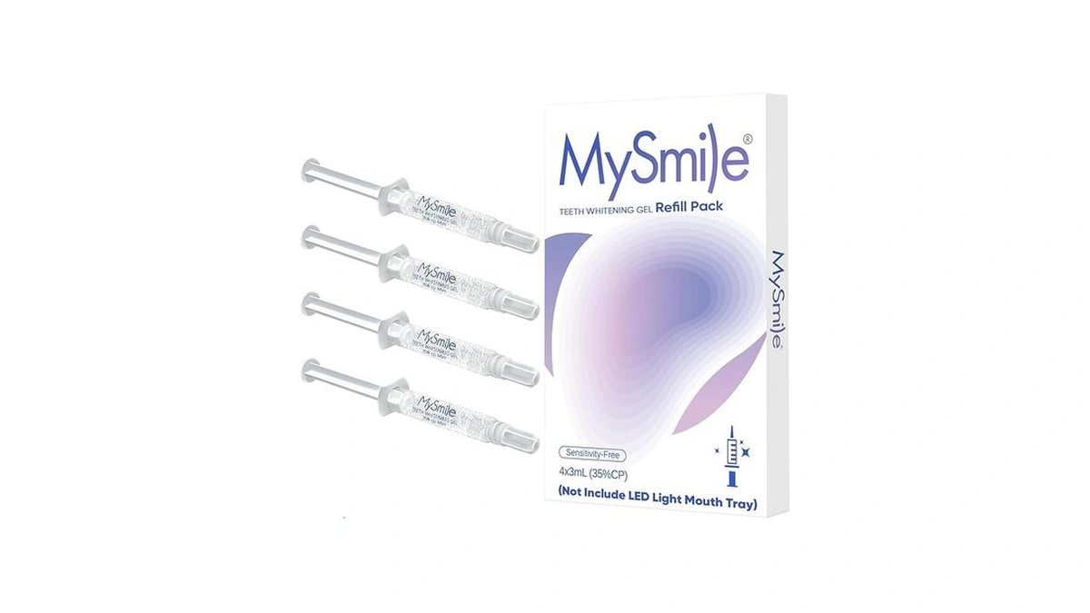 Amazon deal: Mysmile 4pcs 35 Non-sensitive Teeth Whitening Gel.