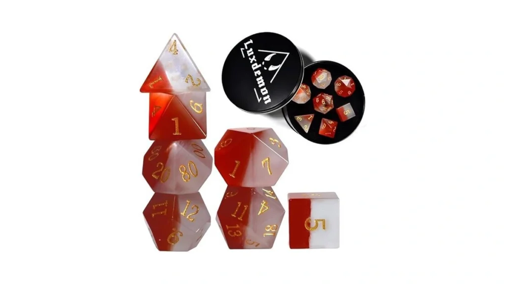 Amazon deal: Luxdemon Cat S Eyes Dice Sets Gemstone Polyhedral.
