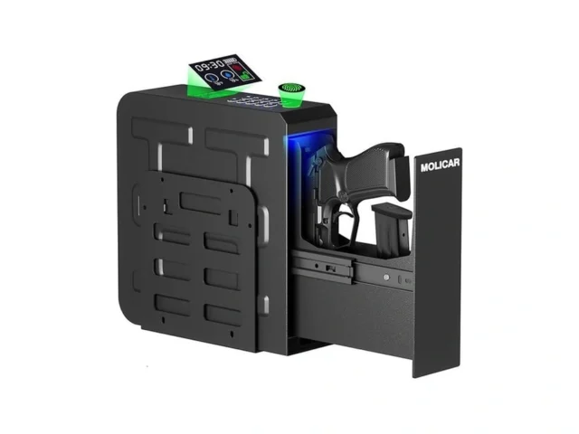 Biometric Slider Pistol Safe With Lcd Of Temp…