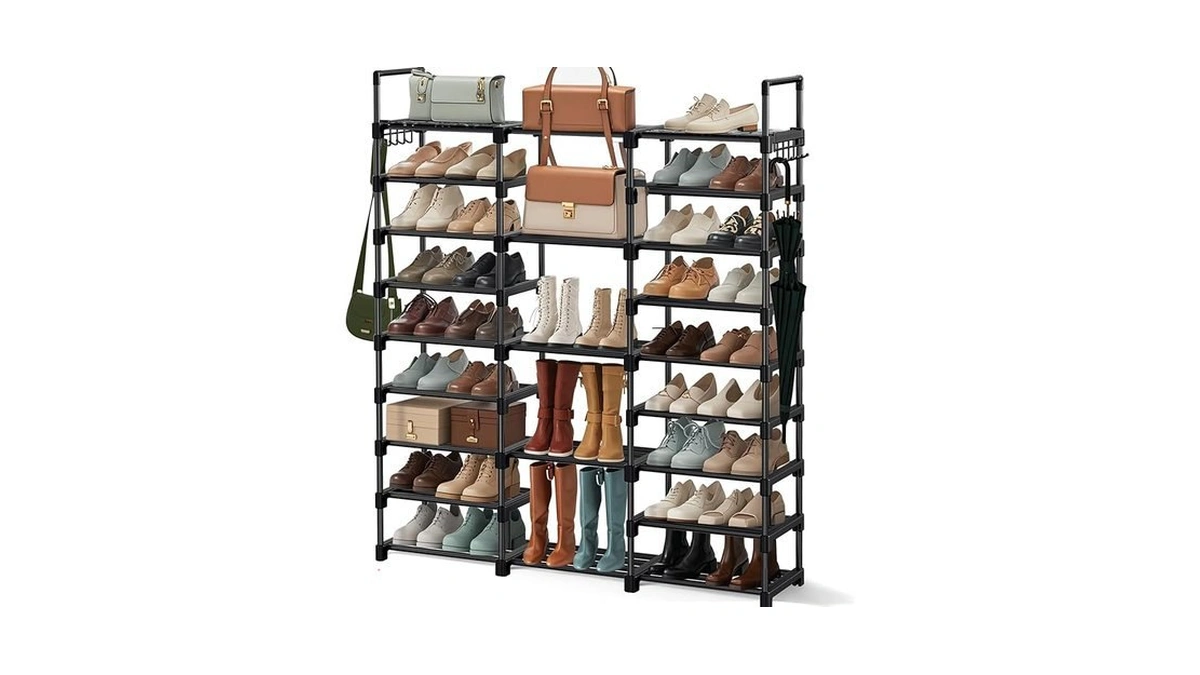 Amazon deal: Vofirst Shoe Rack Storage Shelf Stand Cabinet 9...