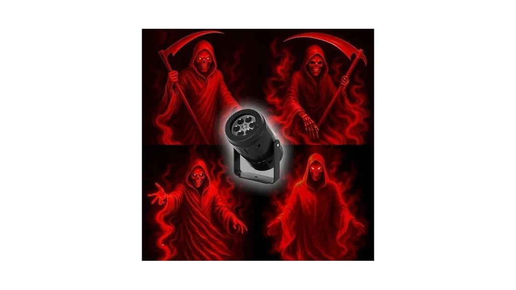 Amazon deal: 4 In 1 Grim Reaper Halloween Projector Lights...