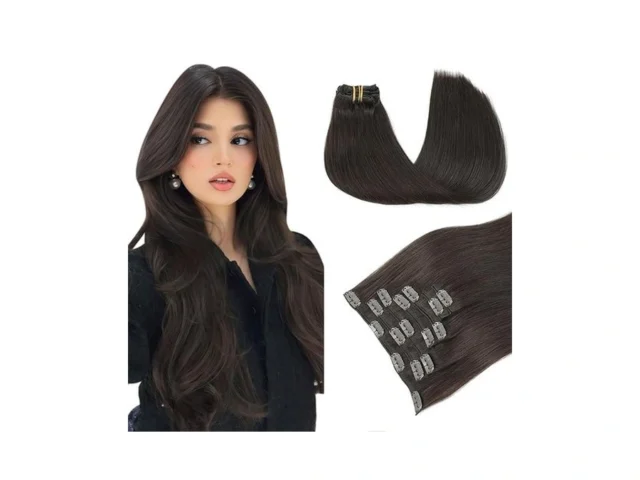 Pinkpearl Human Hair Extensions Clip Ins 18inch…