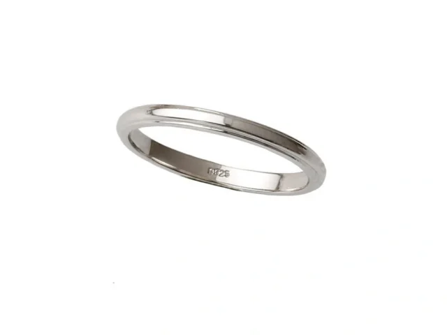 925 Sterling Silver Minimalist Smooth Thin Knuckle…