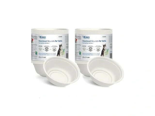 Kinn Kleanbowl Disposable Dog Food Bowls 32 Oz Pack…