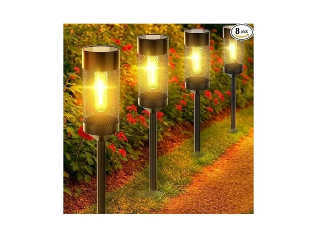 Trixhub Solar Pathway Lights Outdoor 8 Pack Solar…